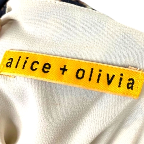 Alice + Olivia Shelie Leopard Open Back Dress Blk/Brn/Tan Cap Sleeve Lined Sz XS - Picture 12 of 16